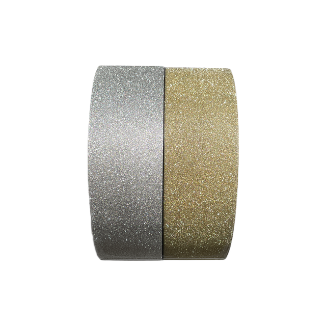 SILVER GLITTER 2.5” RIBBON 2 YARDS – Homecoming Supplies